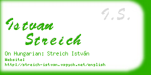 istvan streich business card