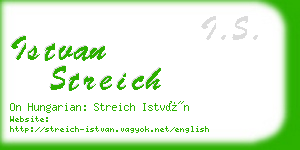 istvan streich business card